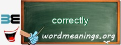 WordMeaning blackboard for correctly